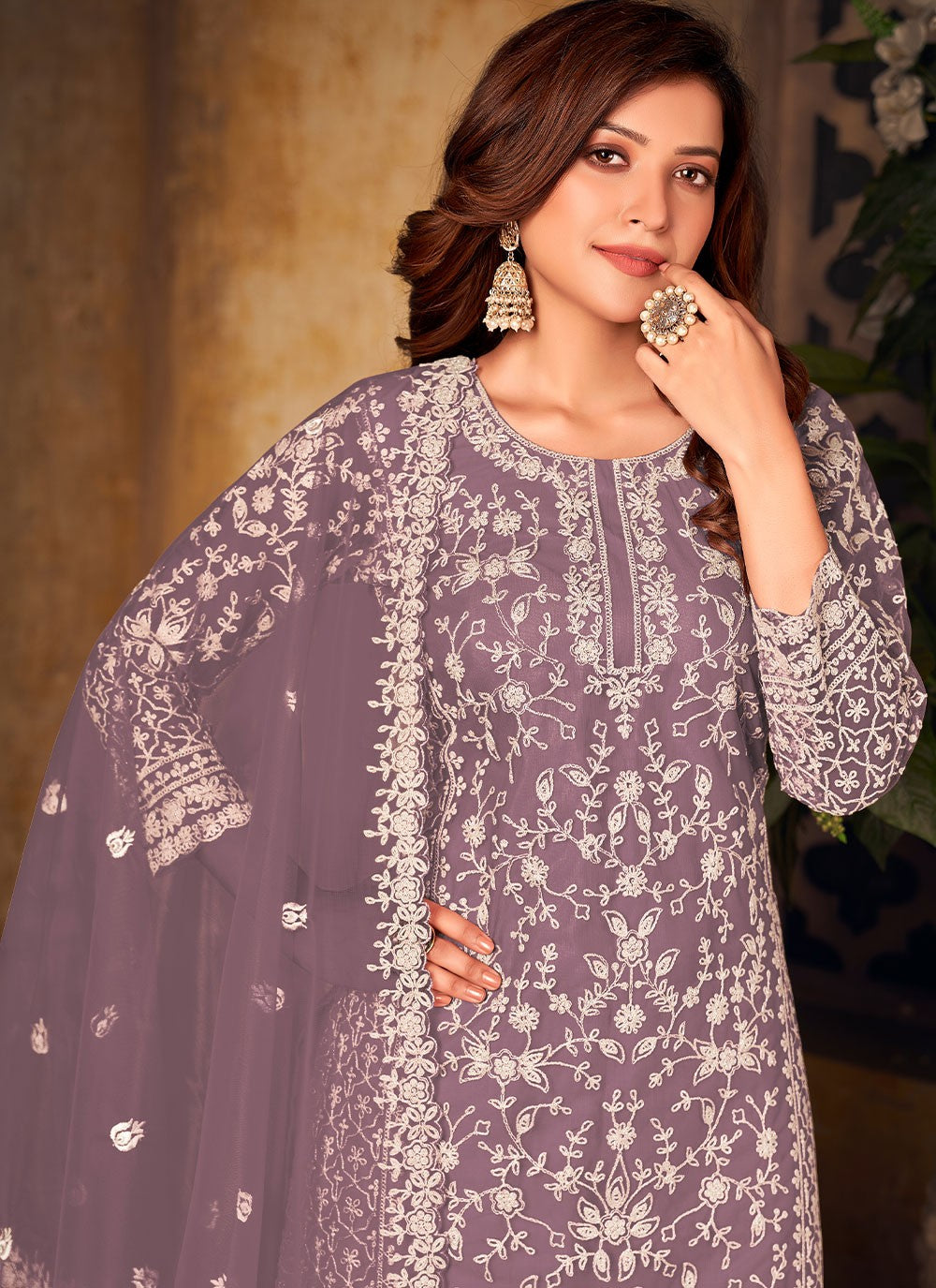 Net Salwar Suit - T842