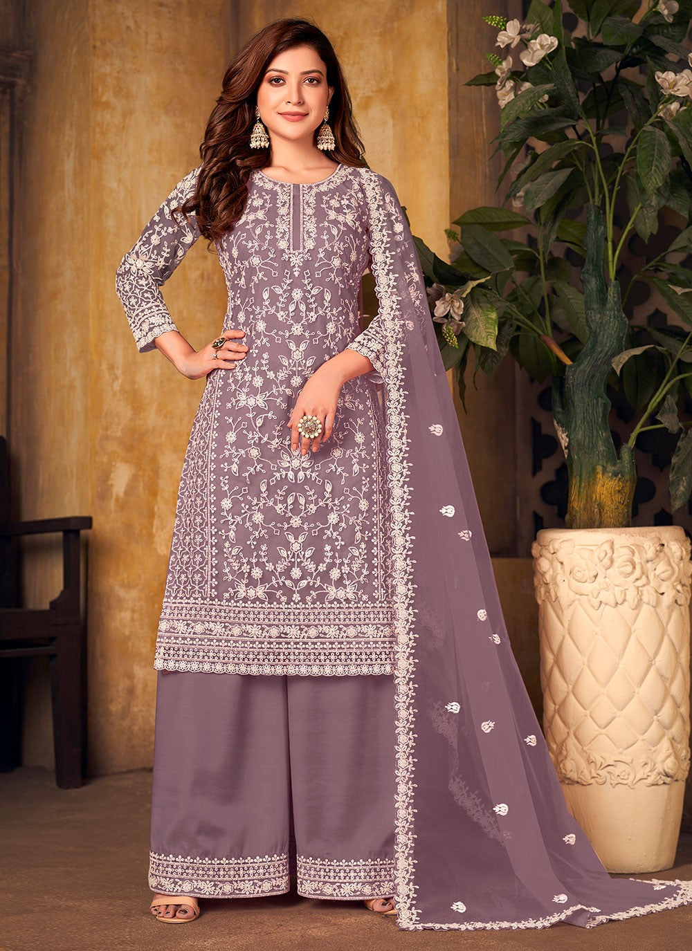 Net Salwar Suit - T842