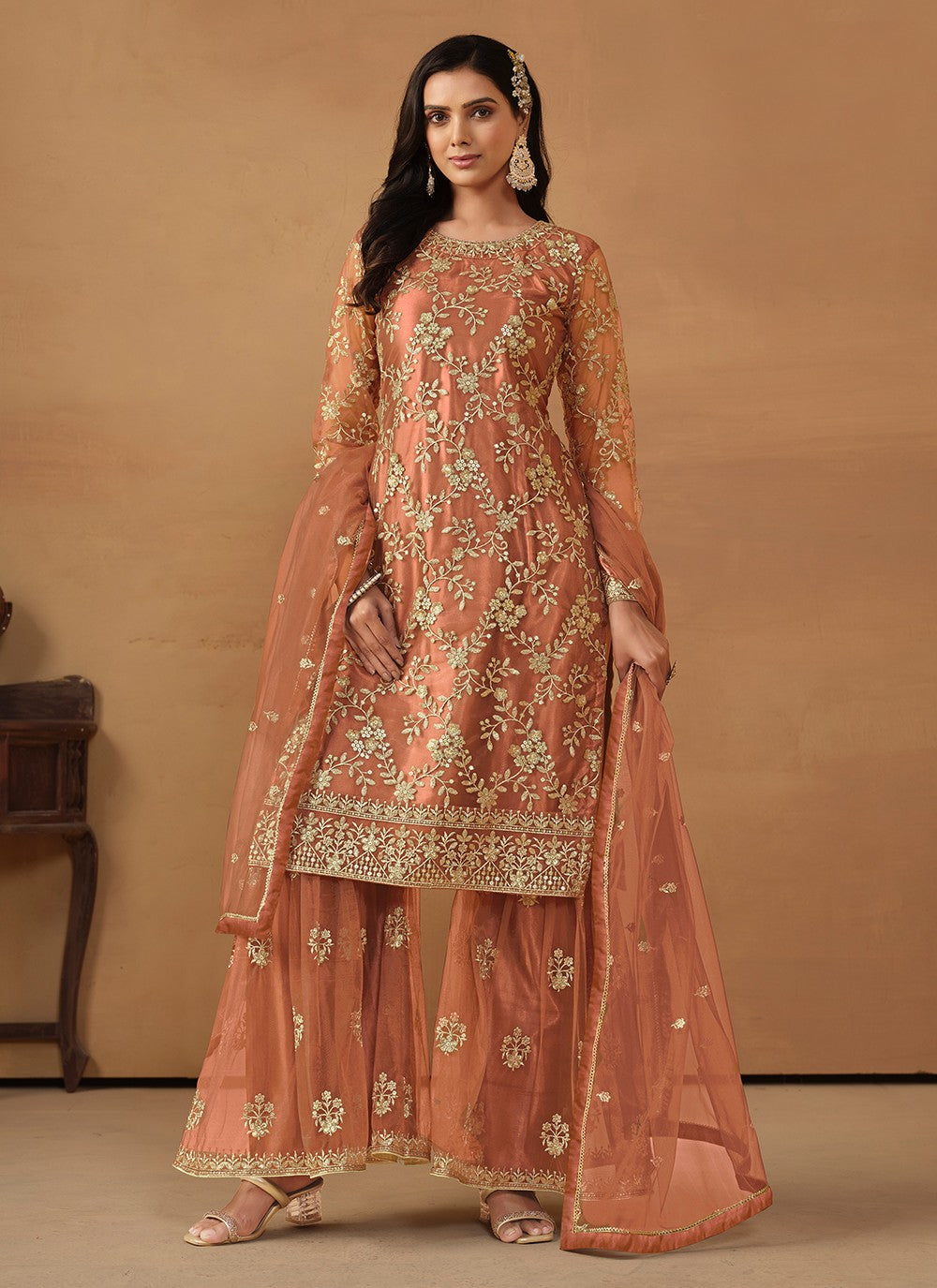 Net Salwar Suit - T2089