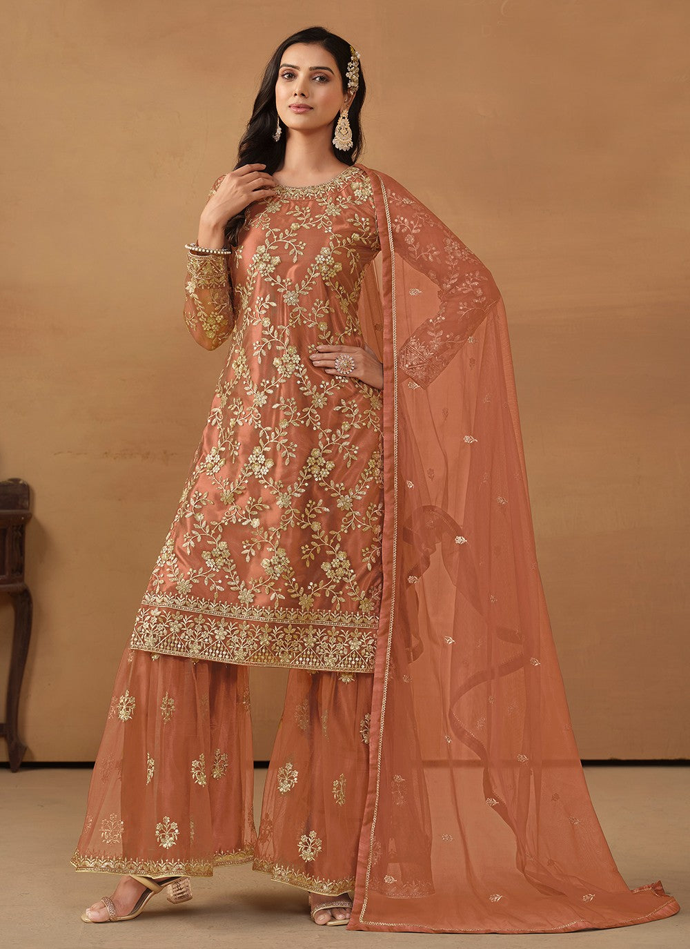 Net Salwar Suit - T2089