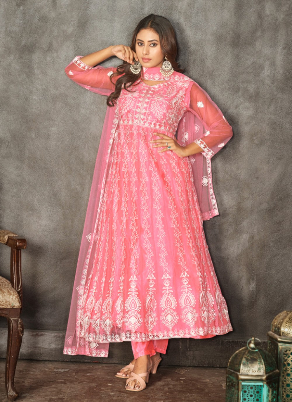 Net Salwar Suit - T2136