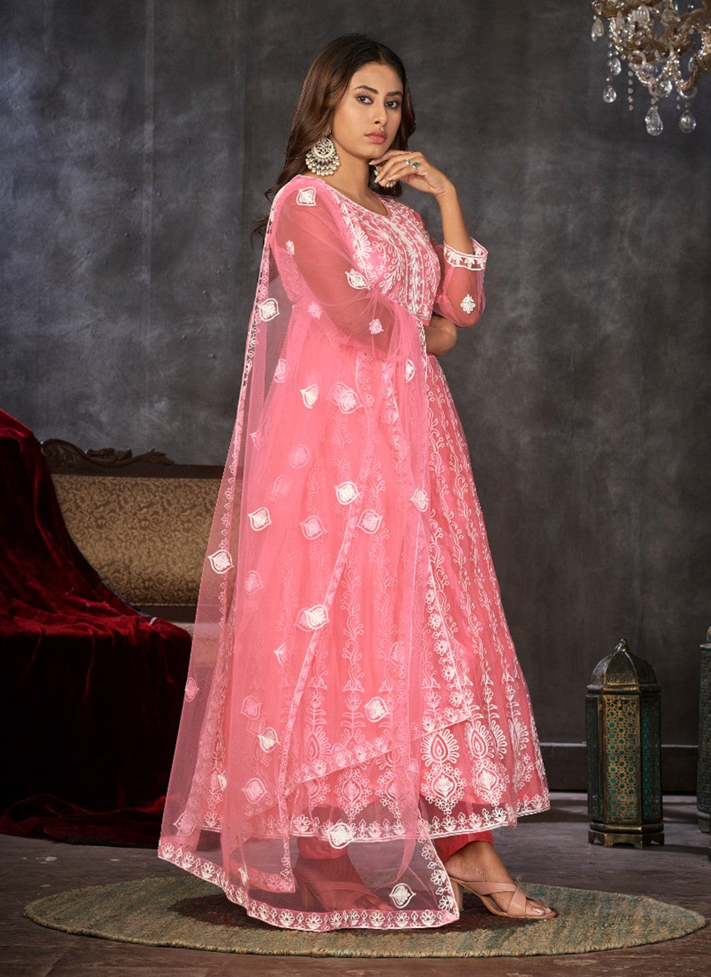 Net Salwar Suit - T2136