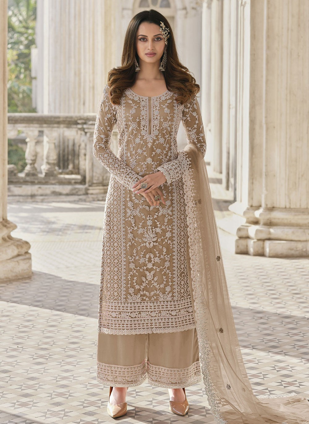 Net Salwar Suit - T2158