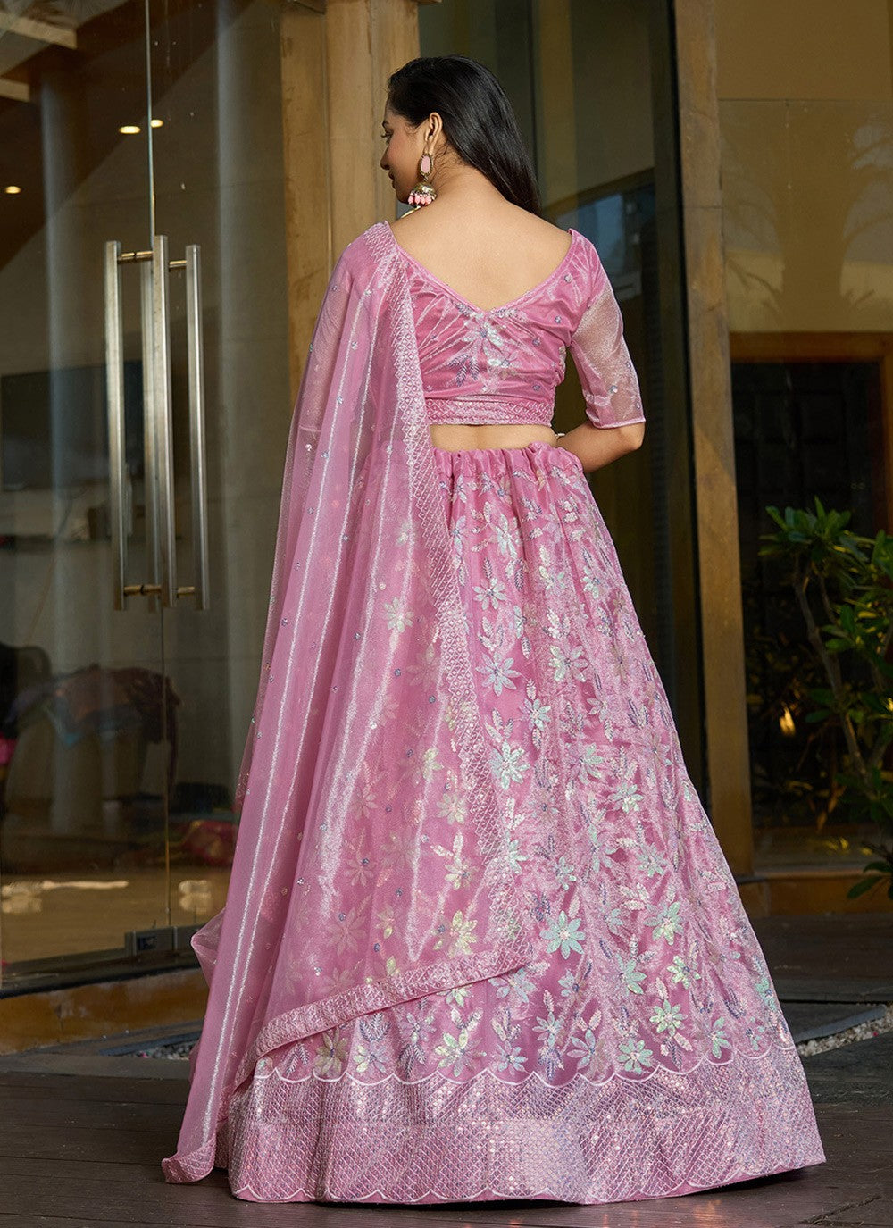 Embroidered Georgette A - Line Lehenga - L2294