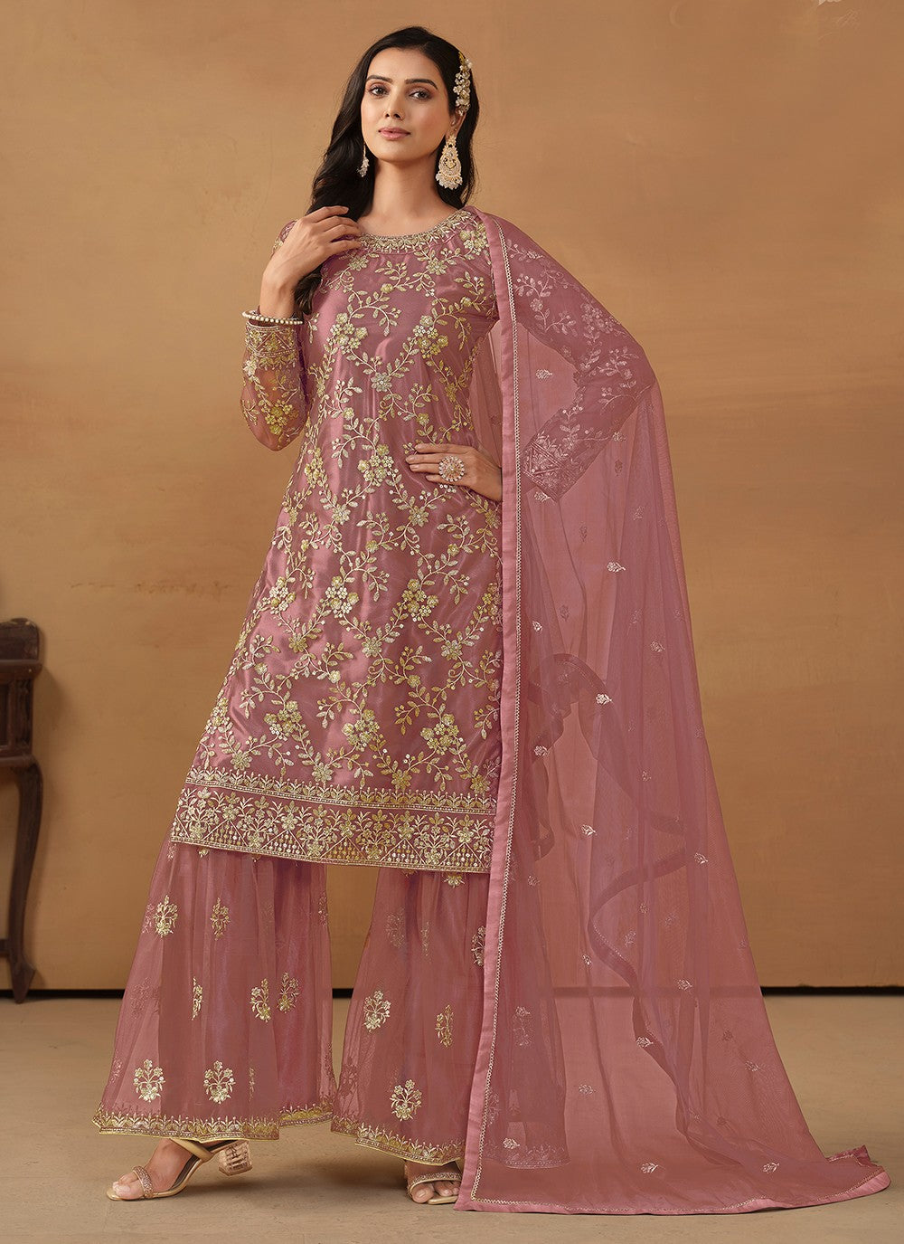 Net Salwar Suit - T2089