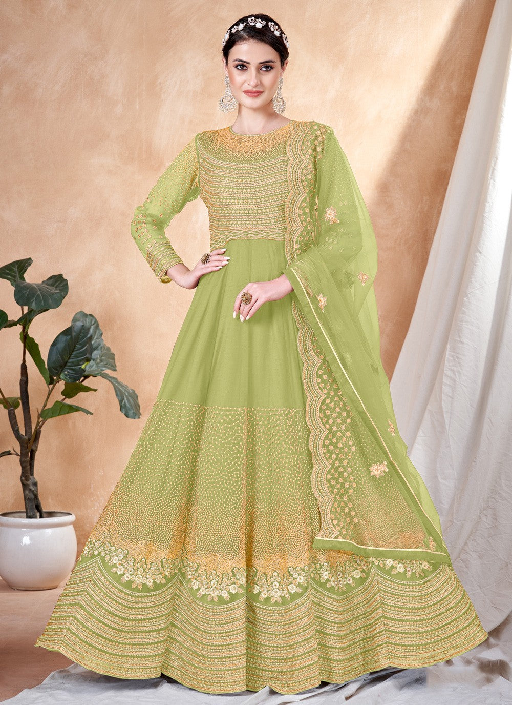 Net Salwar Suit - T1426