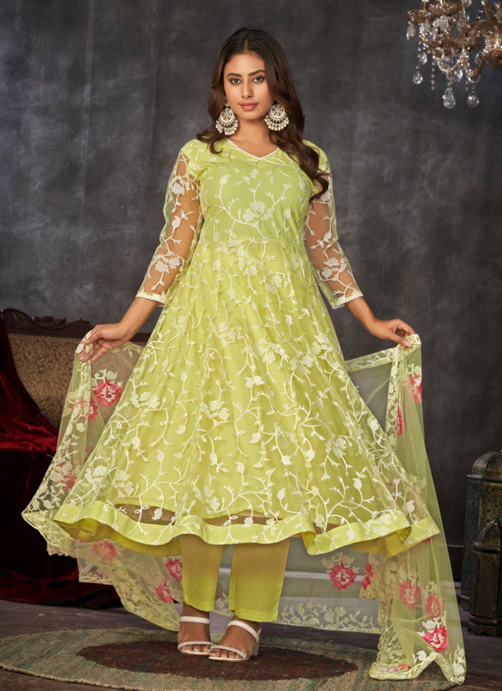 Net Salwar Suit - T2136