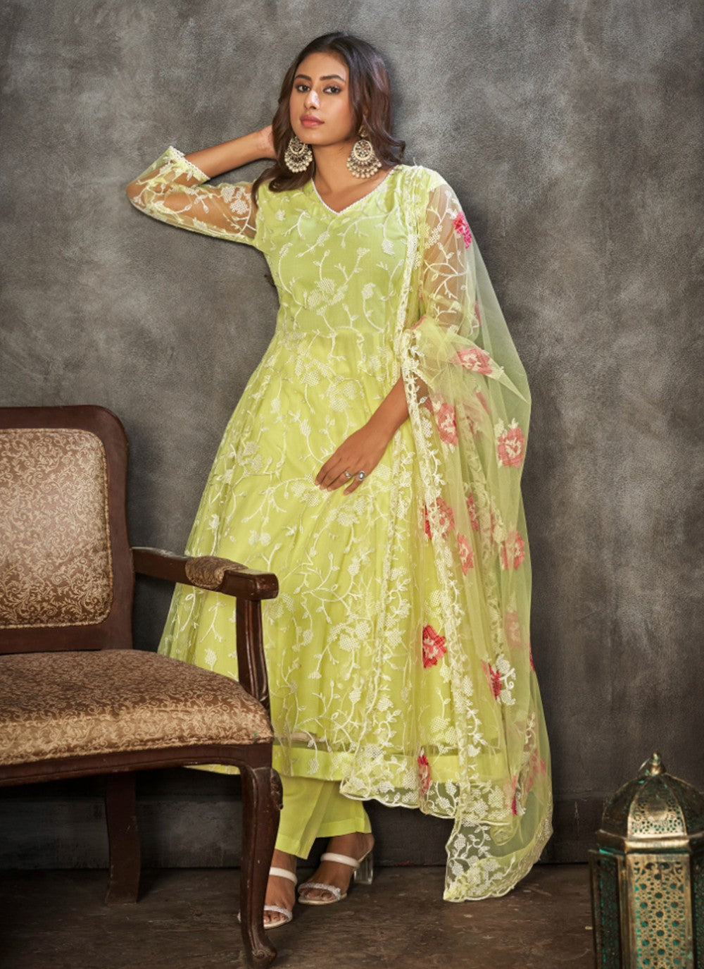 Net Salwar Suit - T2136