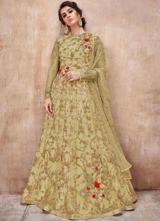 Net Floor Length Anarkali - T036