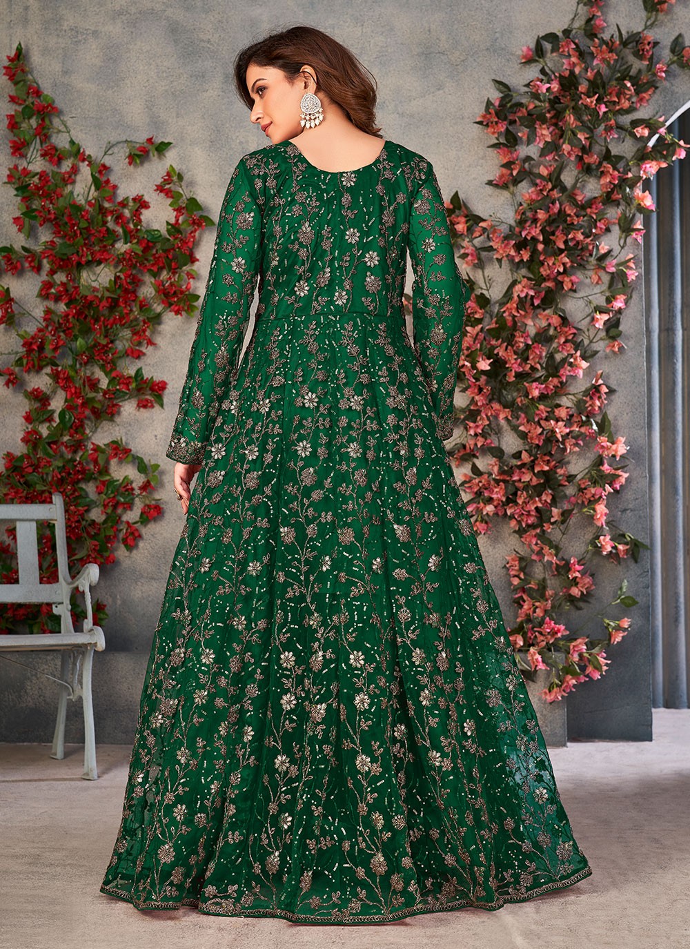 Net Floor Length Anarkali - T802