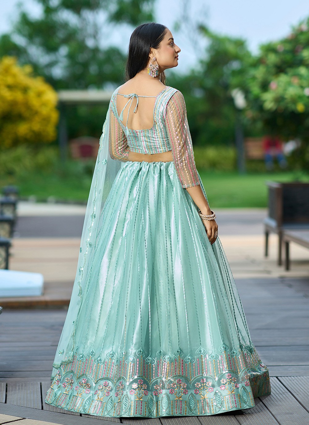 Embroidered Georgette A - Line Lehenga - L2294