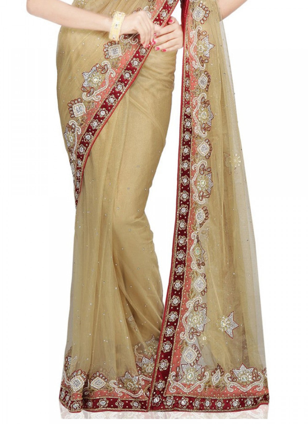 Classic Cutdana Net Saree - S1746