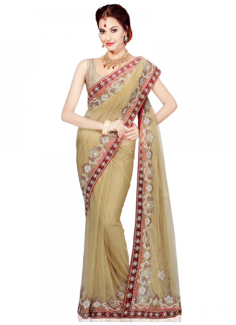 Classic Cutdana Net Saree - S1746