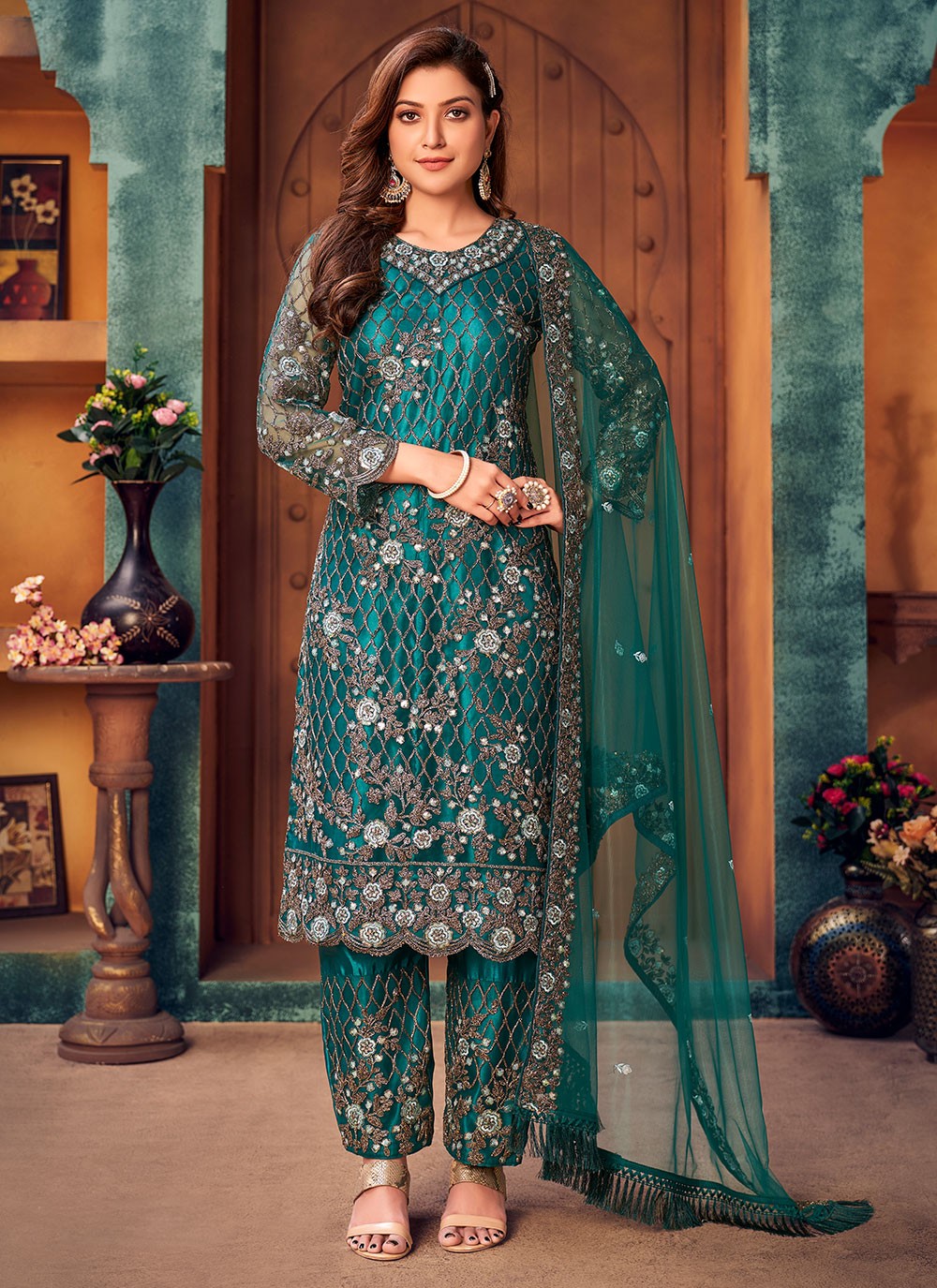 Net Salwar Suit - T693