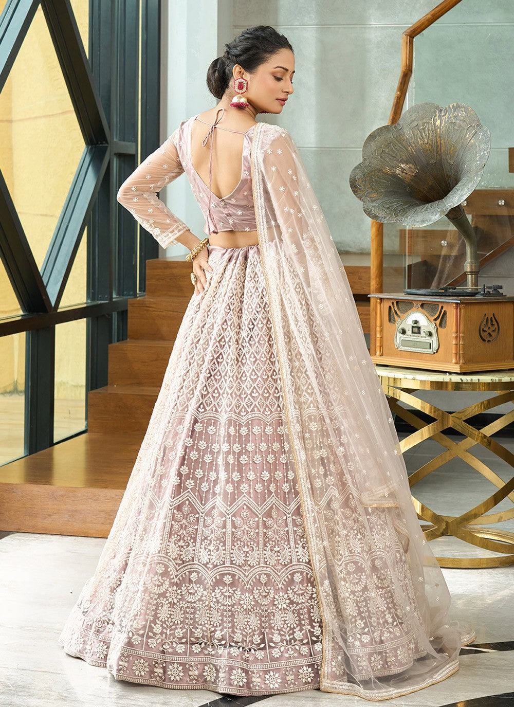 Embroidered Georgette A - Line Lehenga - L2294