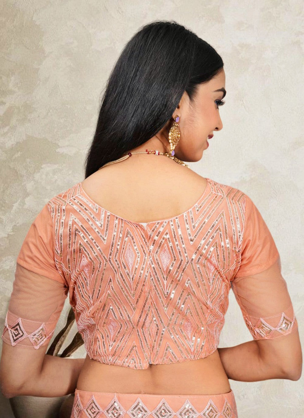 Embroidered Net A - Line Lehenga - L1810