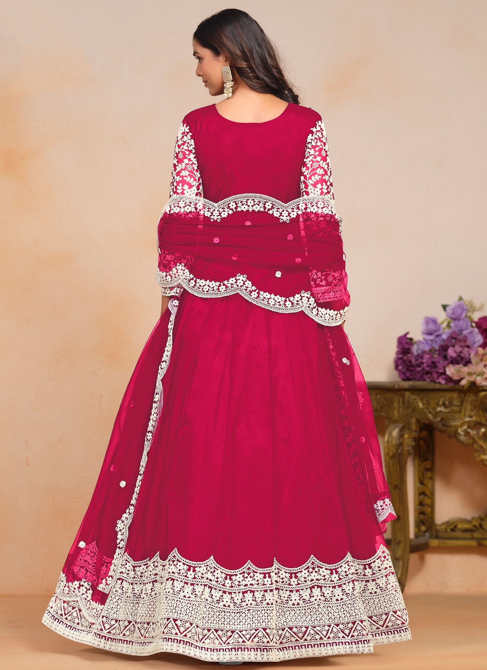 Net Salwar Suit - T3573