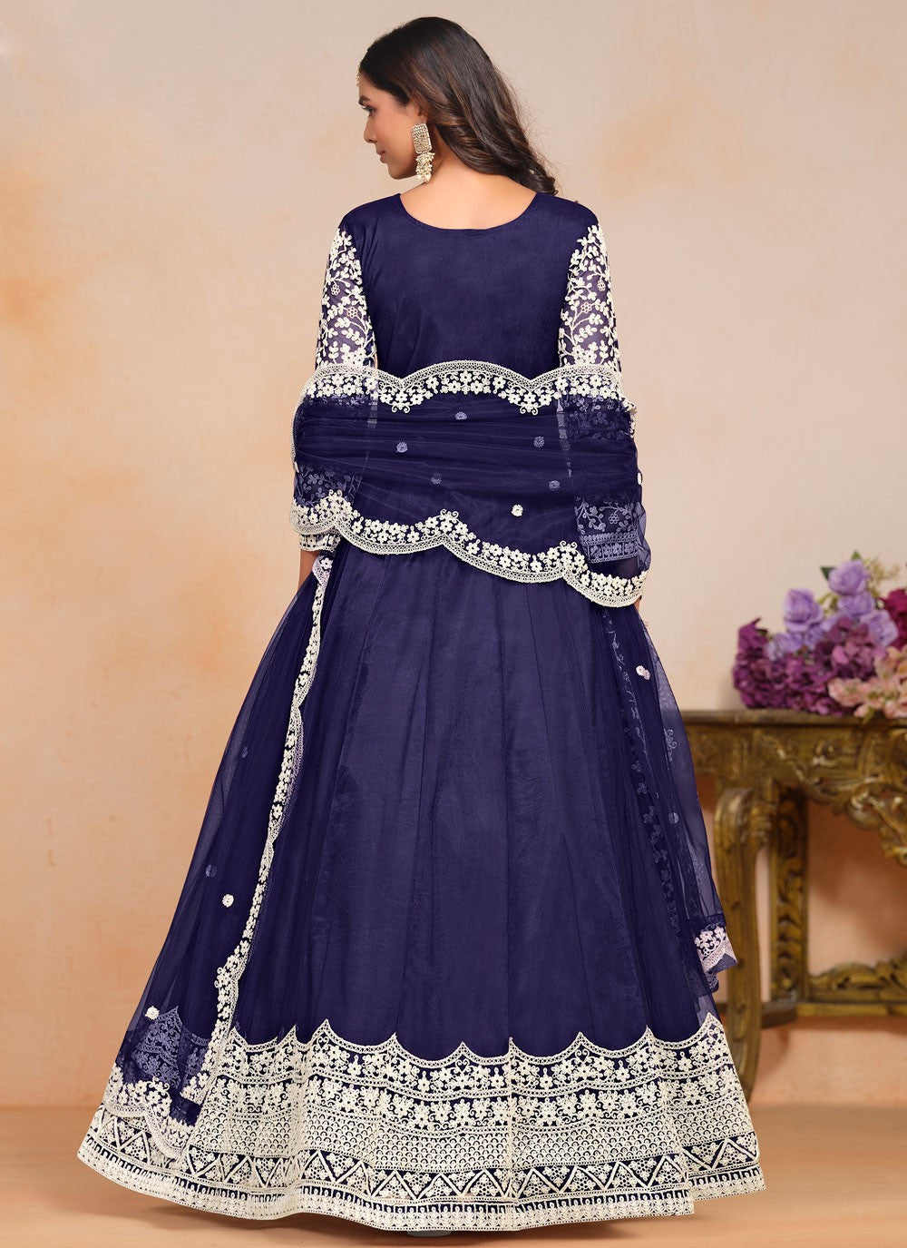 Net Salwar Suit - T3573