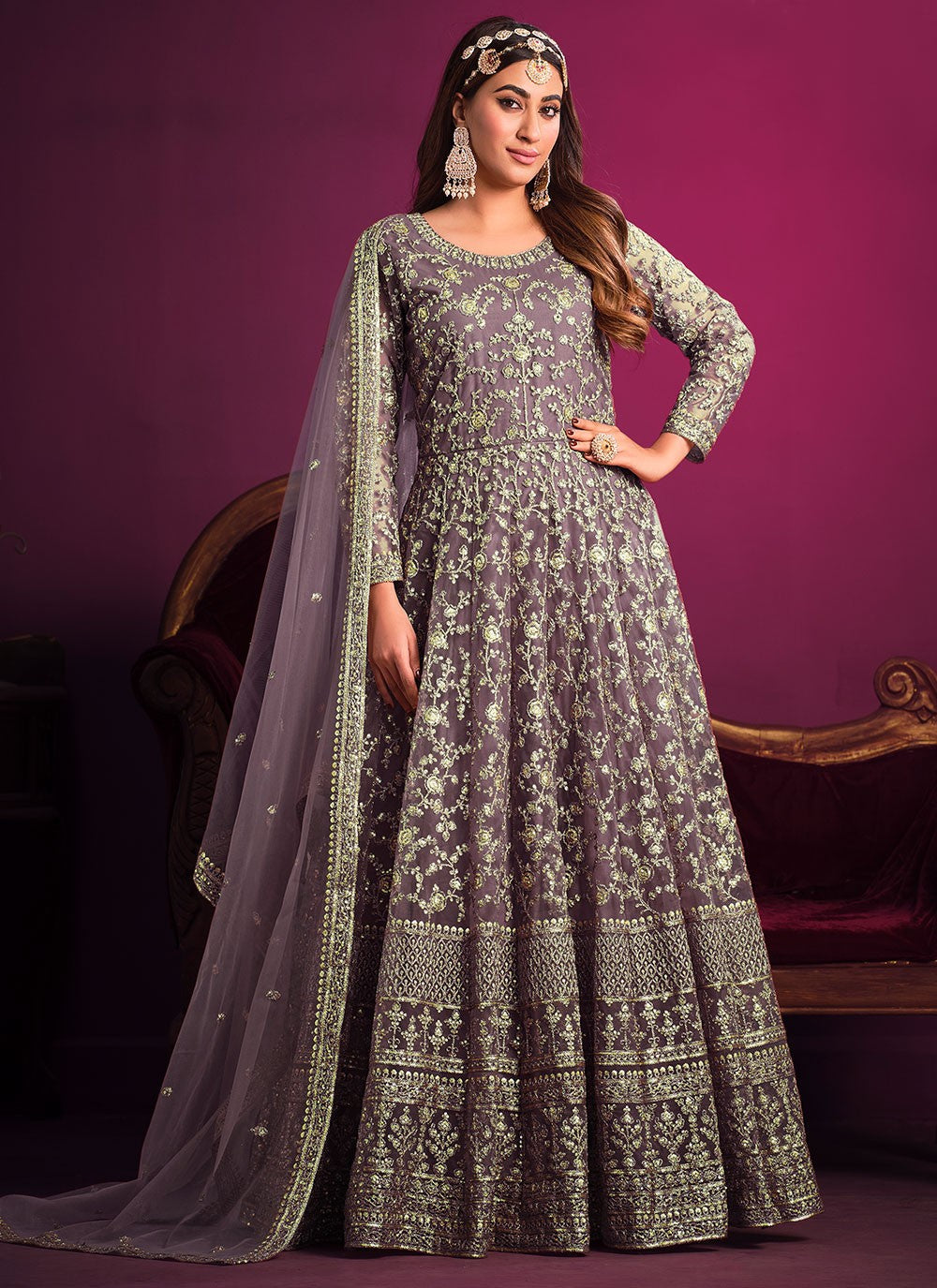 Net Salwar Suit - T963