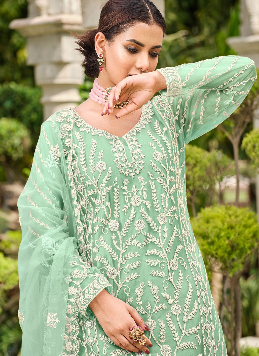 Net Salwar Suit - T2197