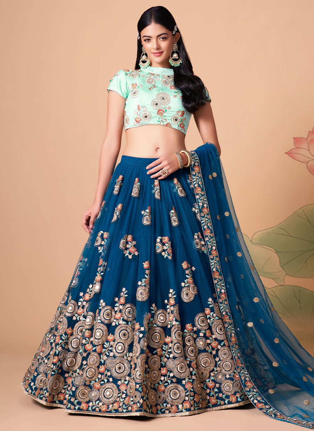 Dori Work Net A - Line Lehenga - L0777