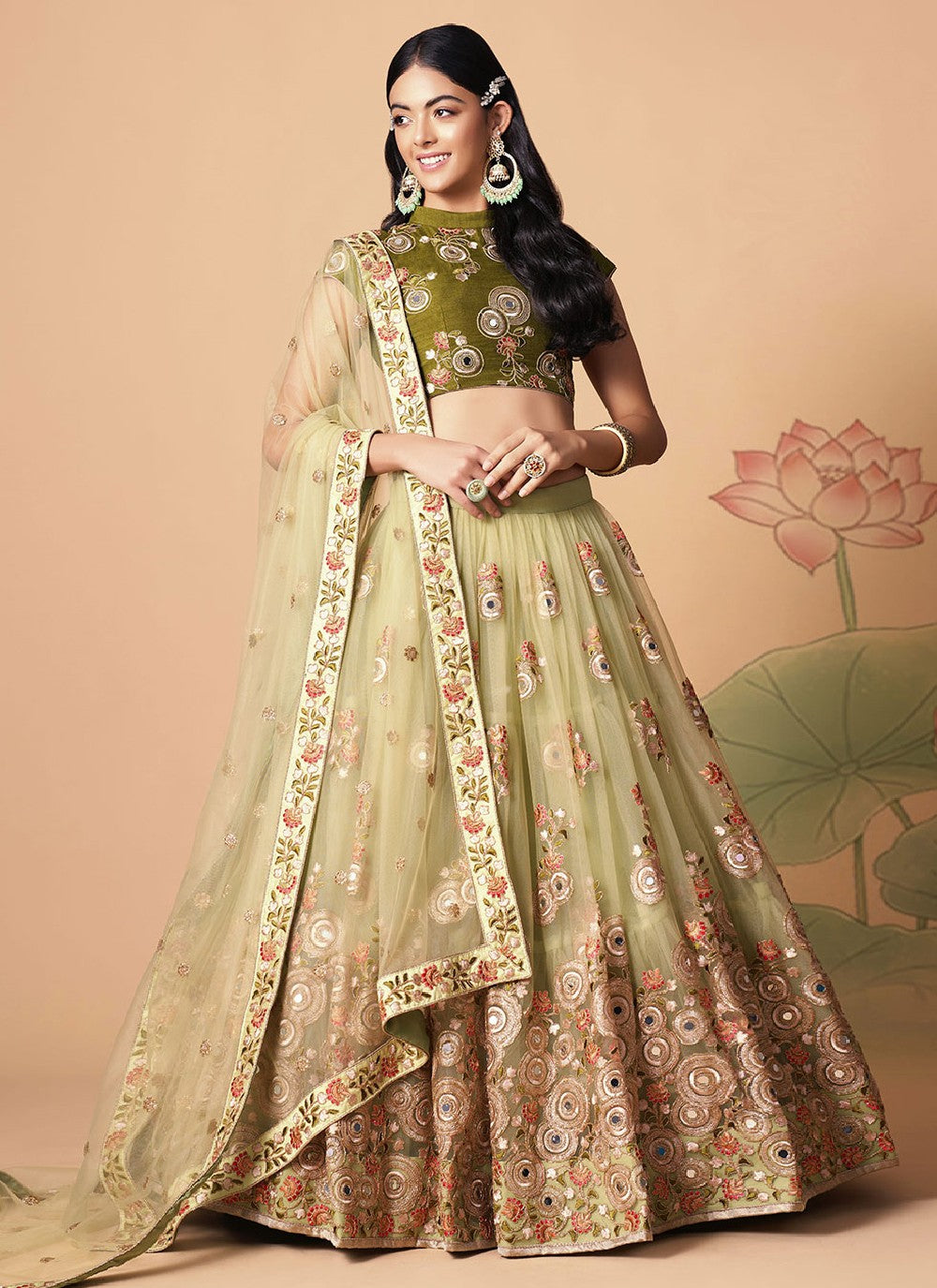 Dori Work Net A - Line Lehenga - L0777