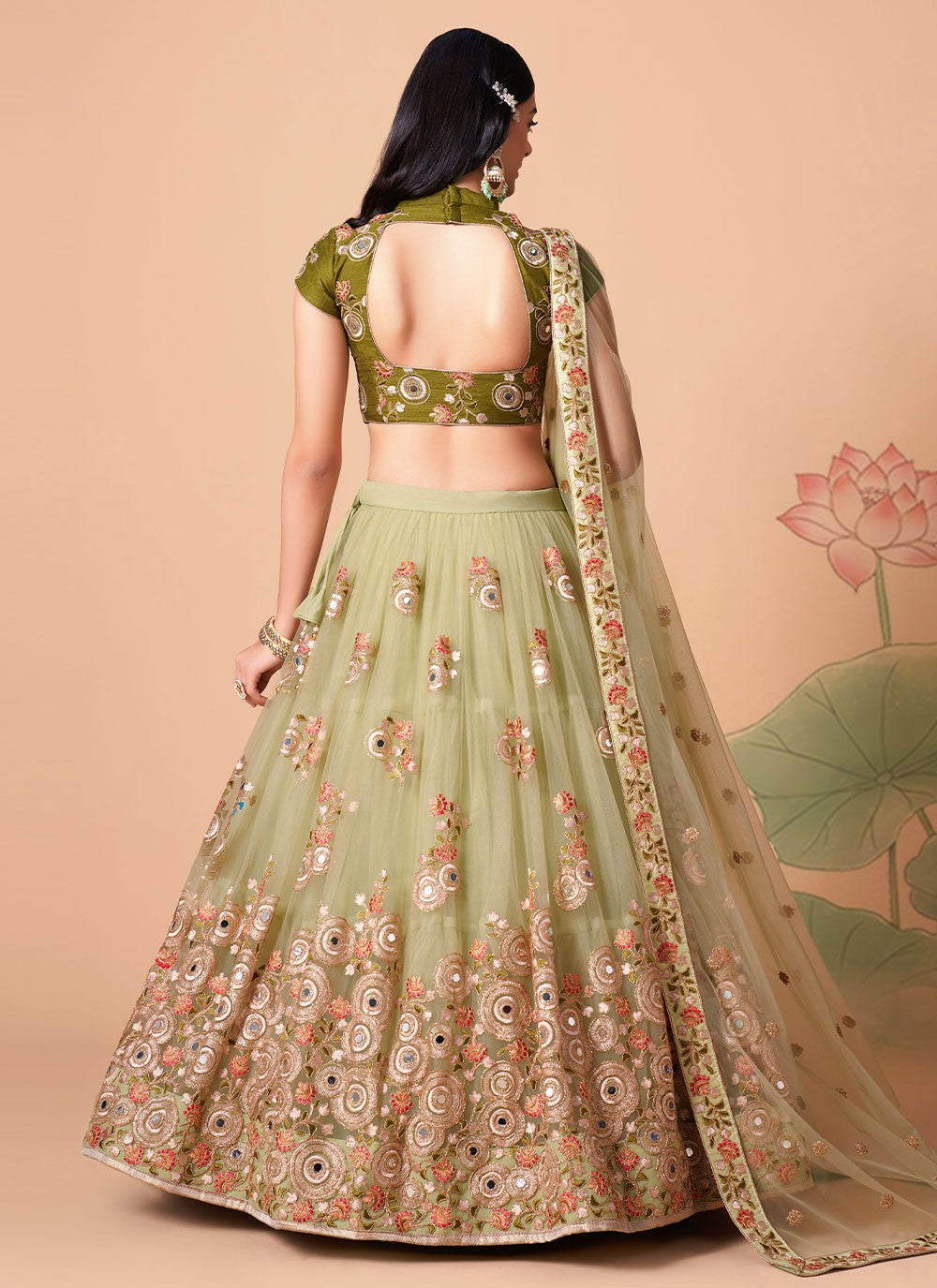 Dori Work Net A - Line Lehenga - L0777