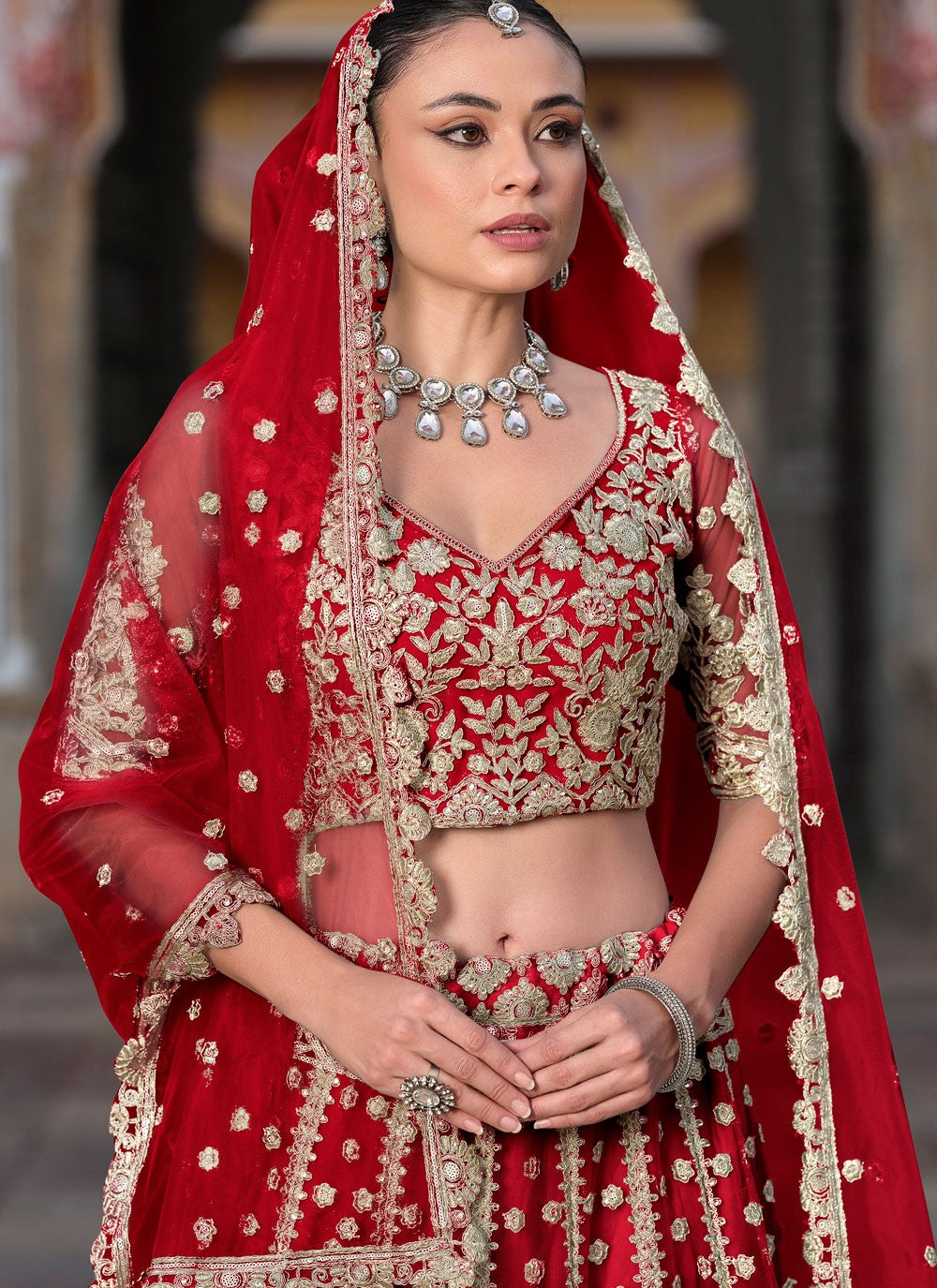 Dimond Net Lehenga - L3186