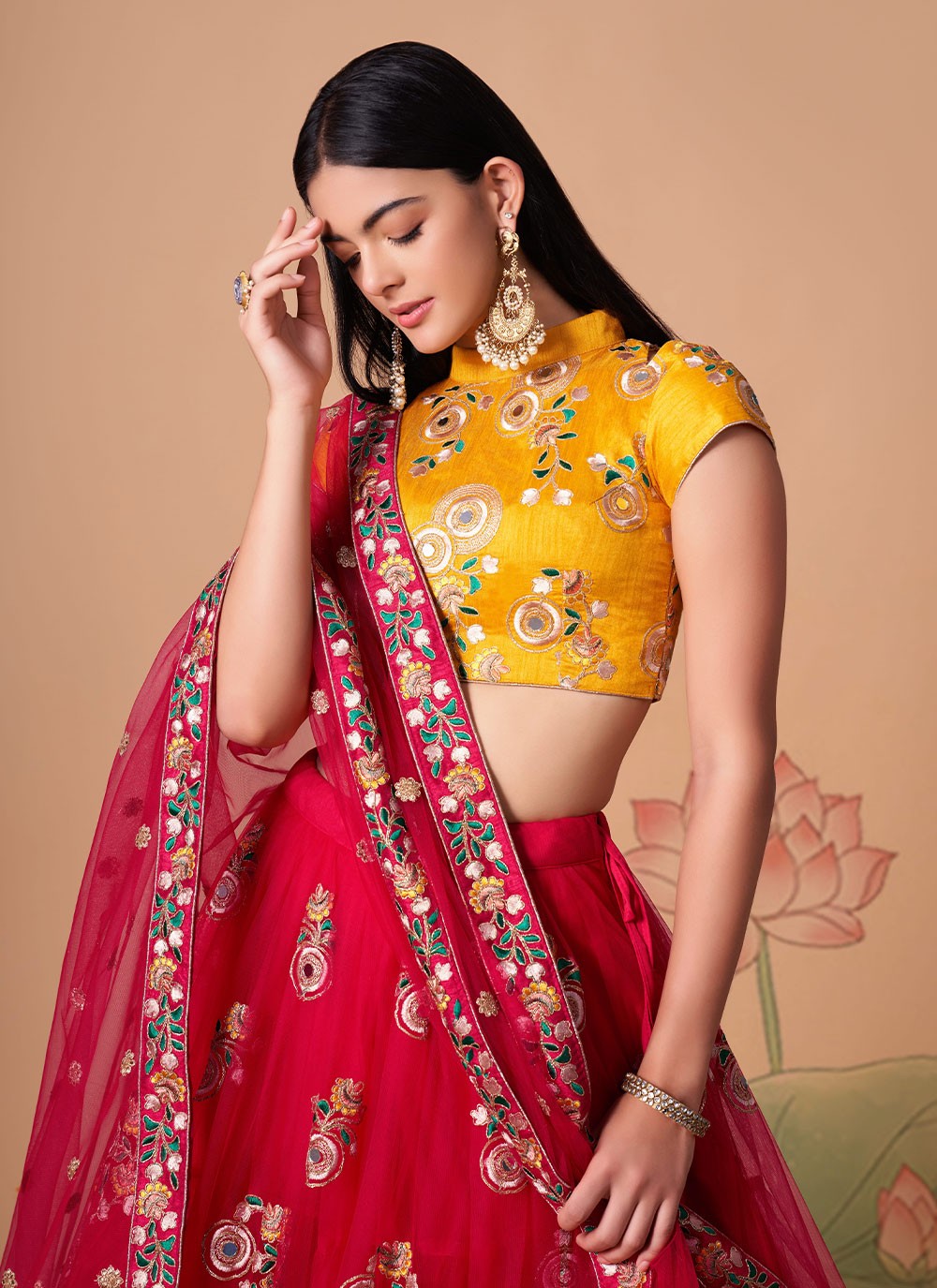 Dori Work Net A - Line Lehenga - L0777