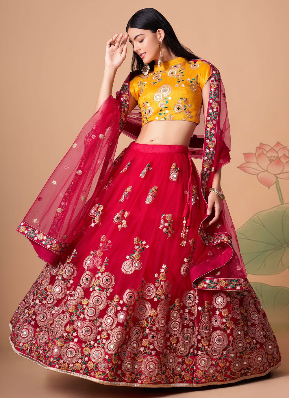 Dori Work Net A - Line Lehenga - L0777