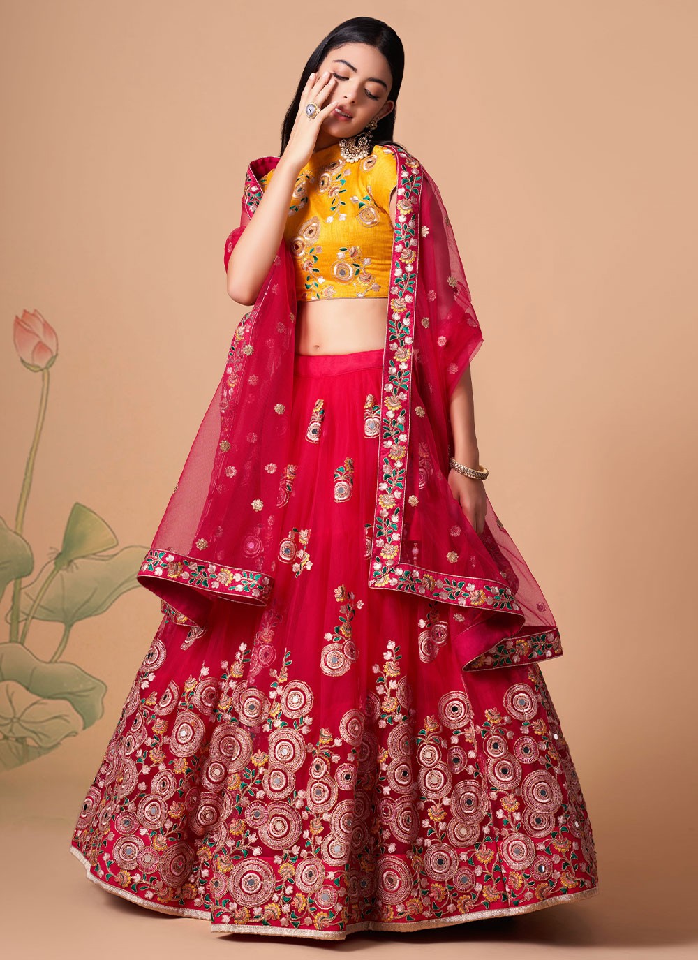 Dori Work Net A - Line Lehenga - L0777