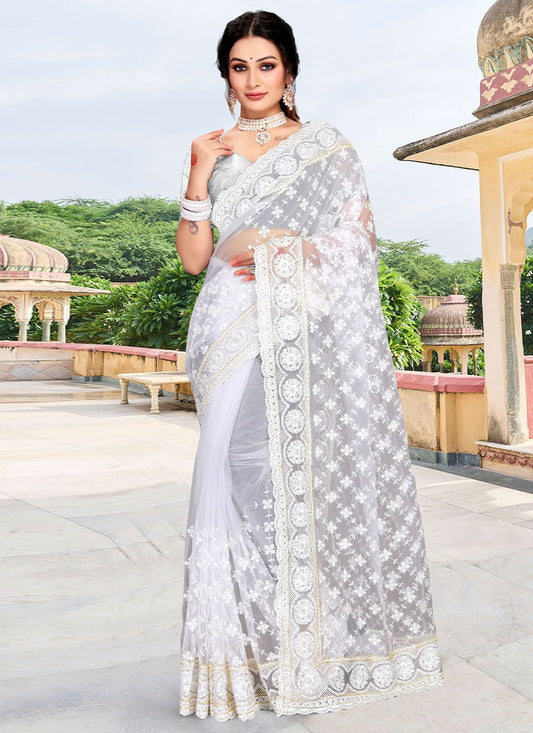 Classic Diamond Net Saree - S2403