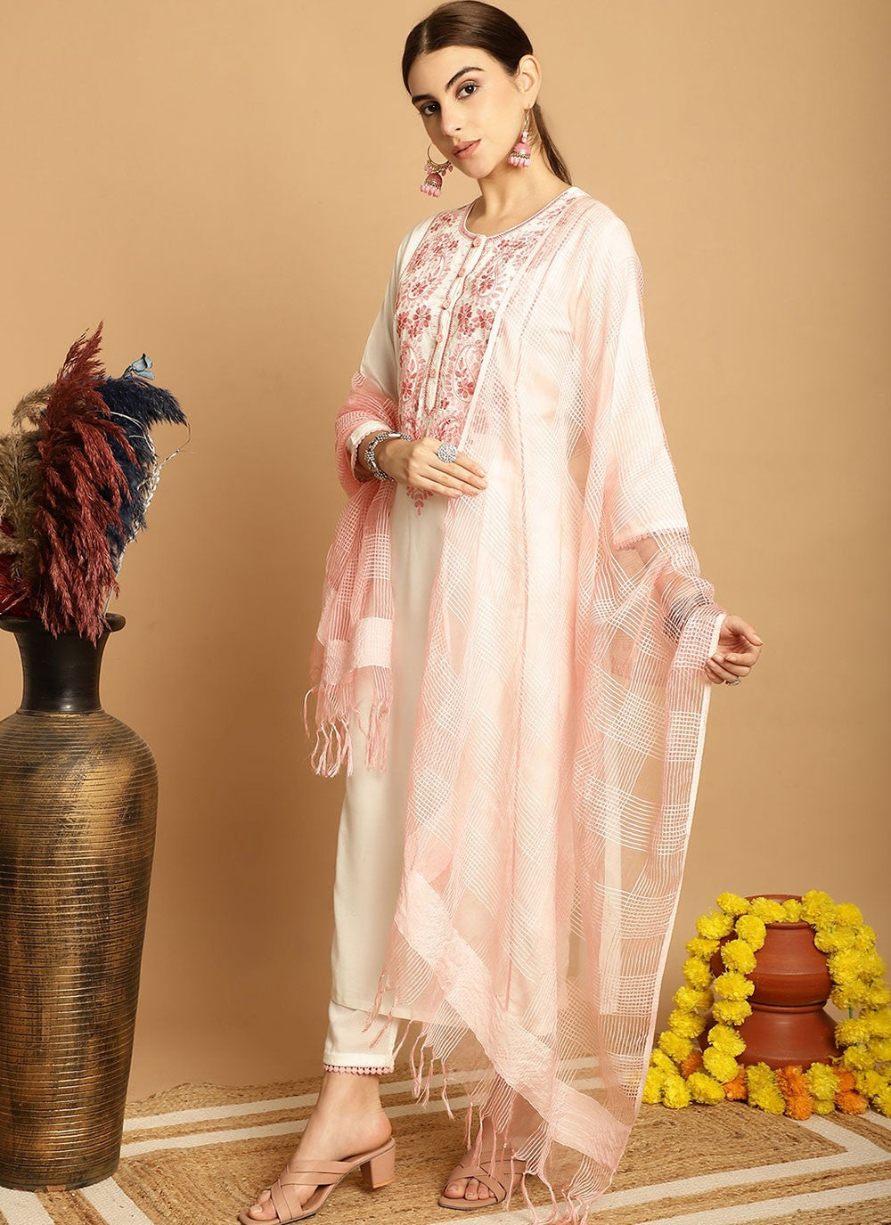 Chanderi Salwar Suit - T1907