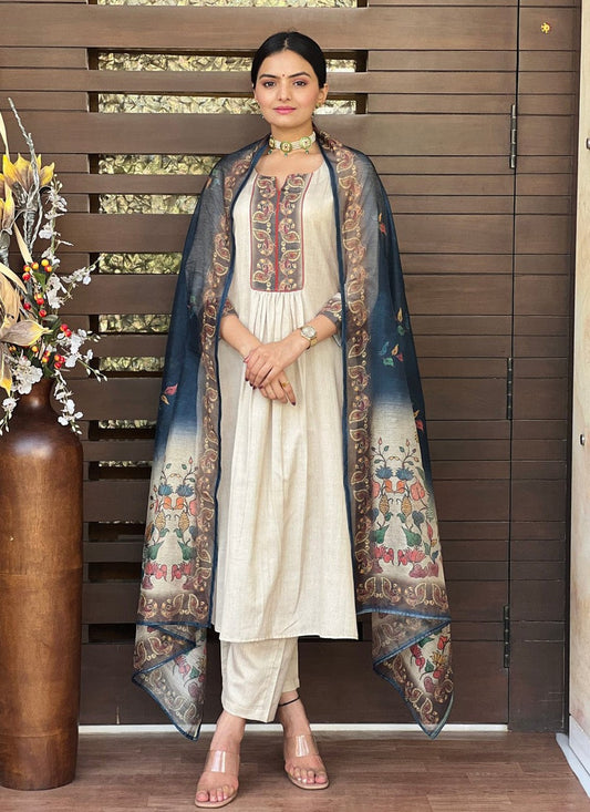 Digital Print Silk Salwar Suit - T4723