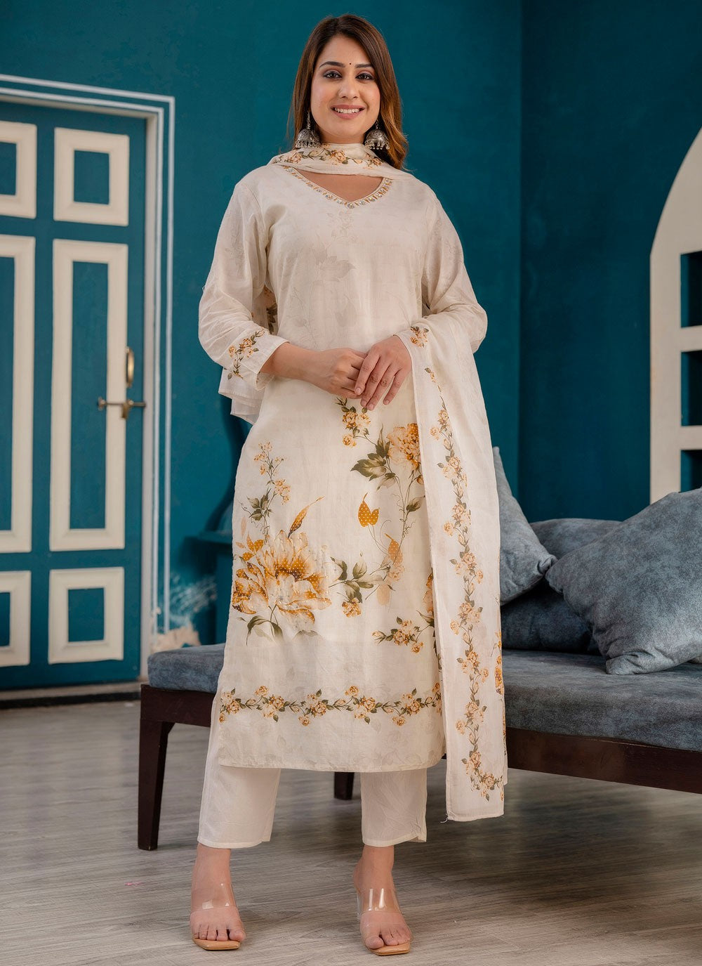 Silk Salwar Suit - T3353