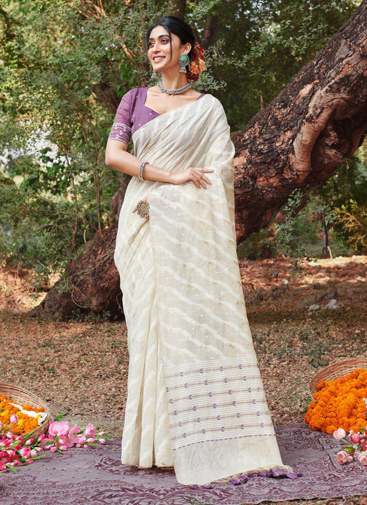 Traditional Thread Cotton Saree - S5941