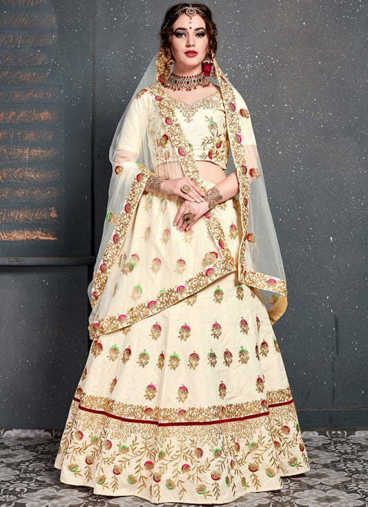 Embroidered Silk A - Line Lehenga - L0030