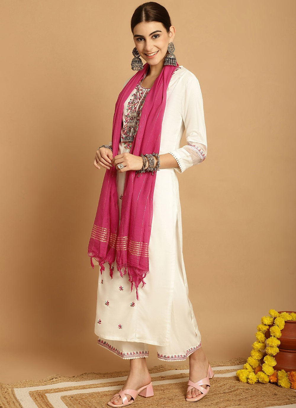 Chanderi Salwar Suit - T1907