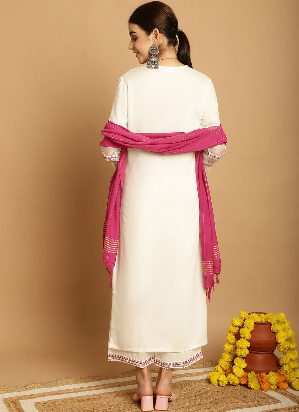 Chanderi Salwar Suit - T1907