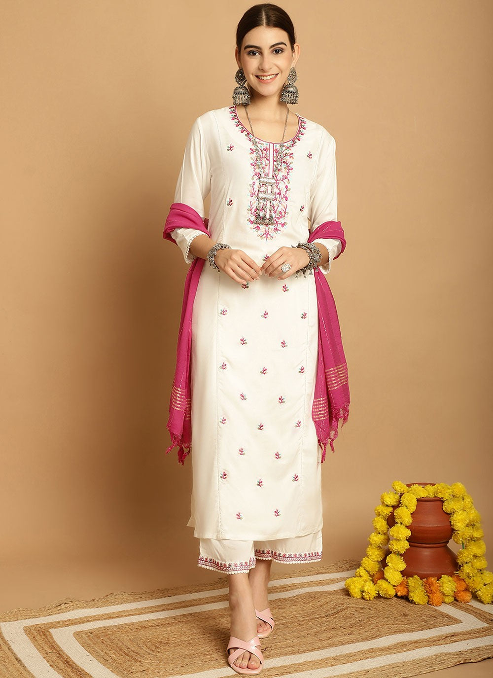 Chanderi Salwar Suit - T1907