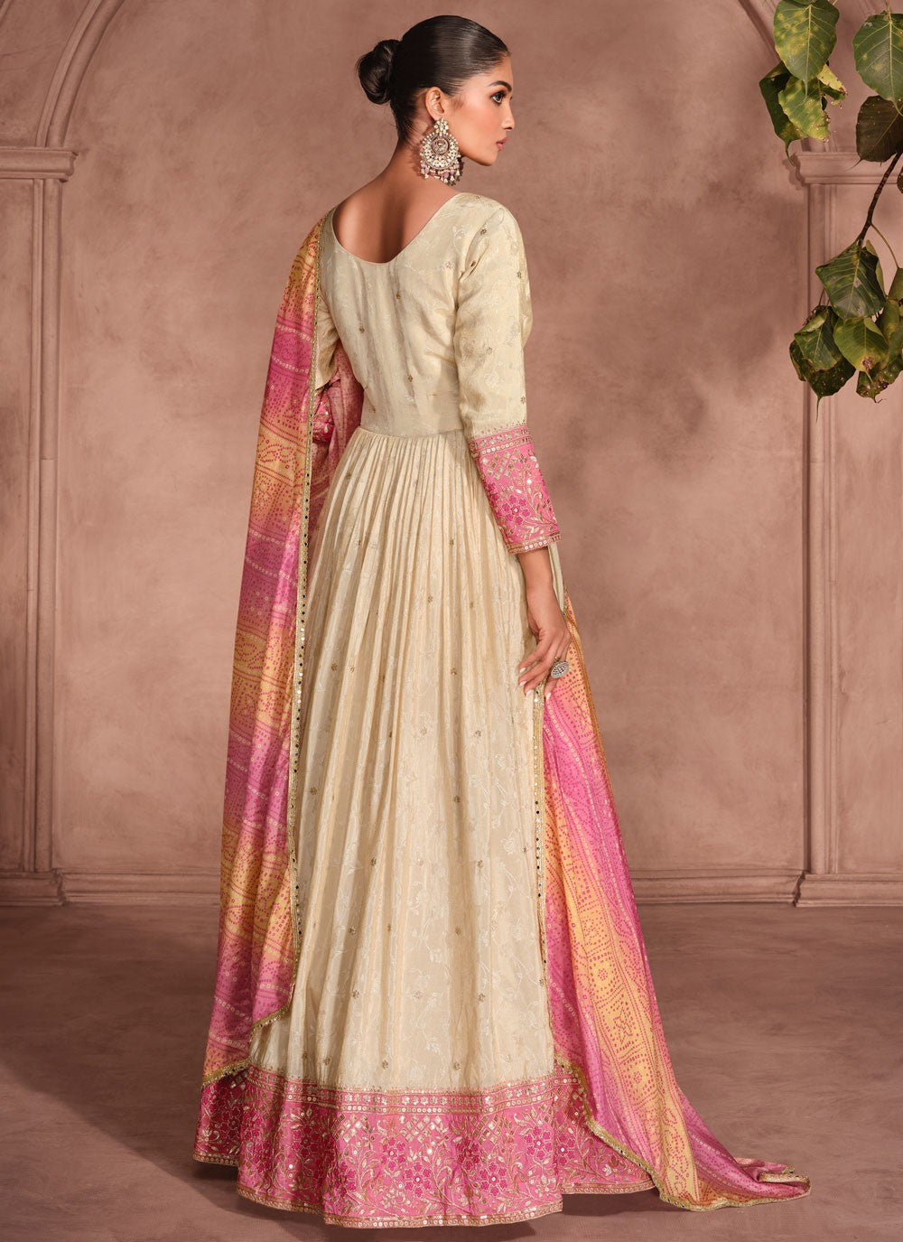 Jacquard Silk Gown - G1694