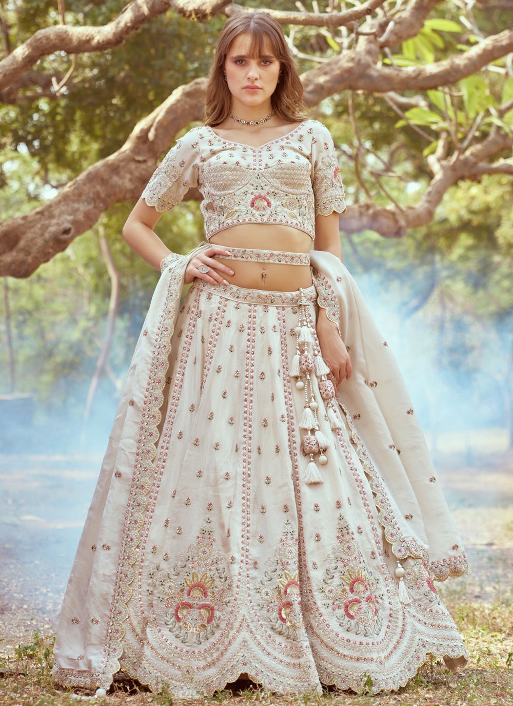 Beads Organza A - Line Lehenga - L2931