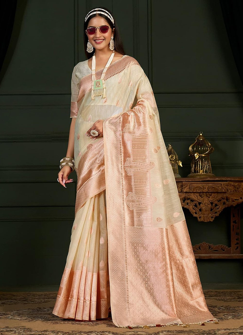 Classic Weaving Zari Kanjivaram Silk Saree - S5336