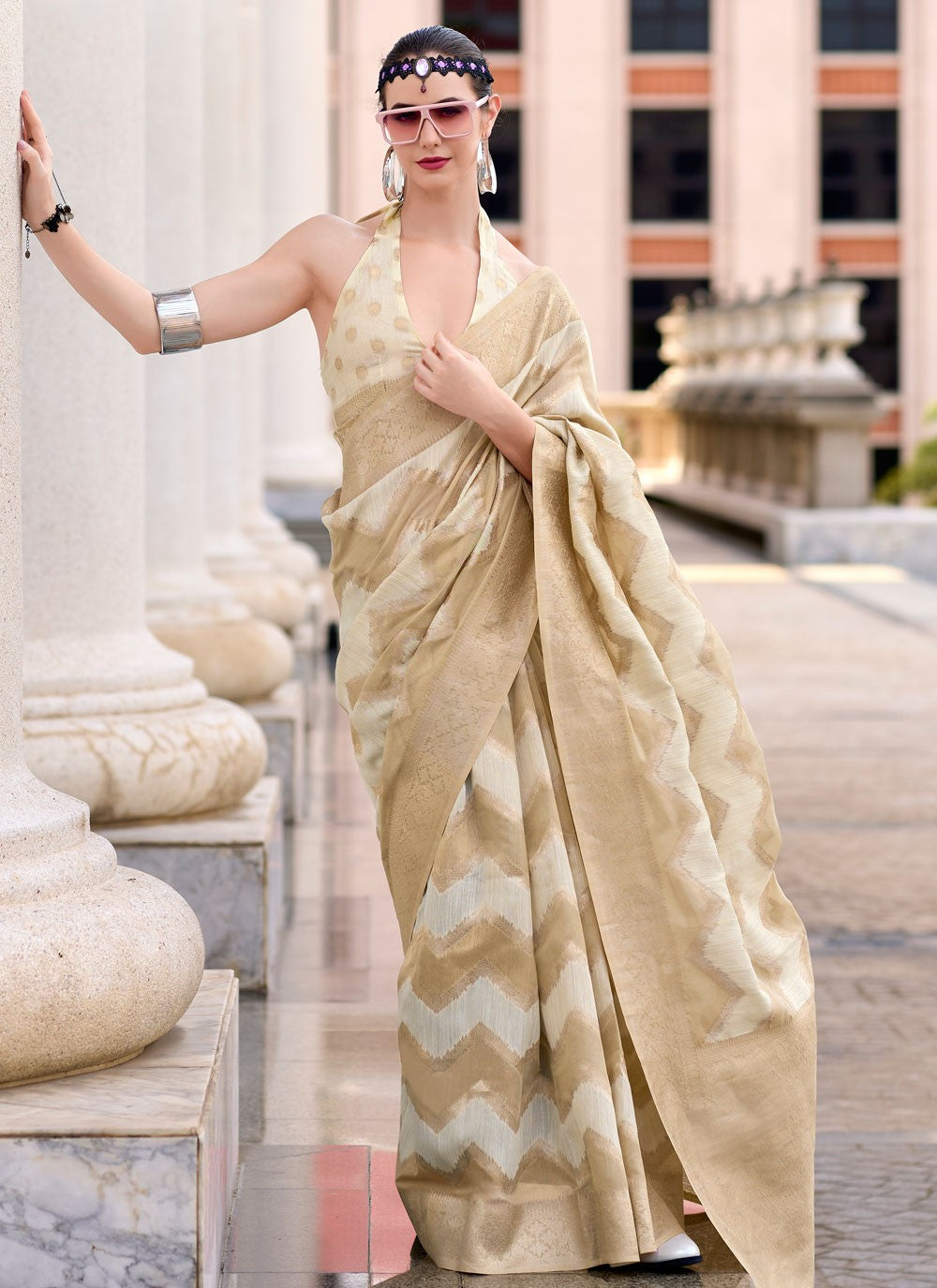 Classic Weaving Zari Cotton Silk Saree - S9479