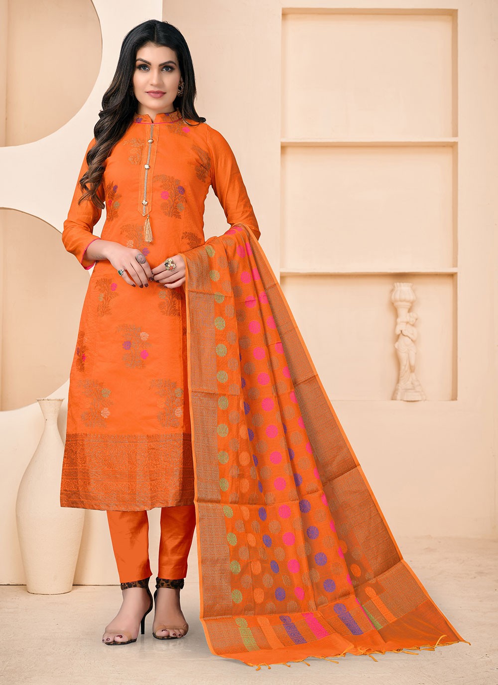 Banarasi Jacquard Pant Style Suit - T656