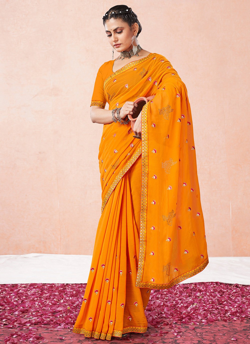 Saree Embroidered Georgette Saree - S2725