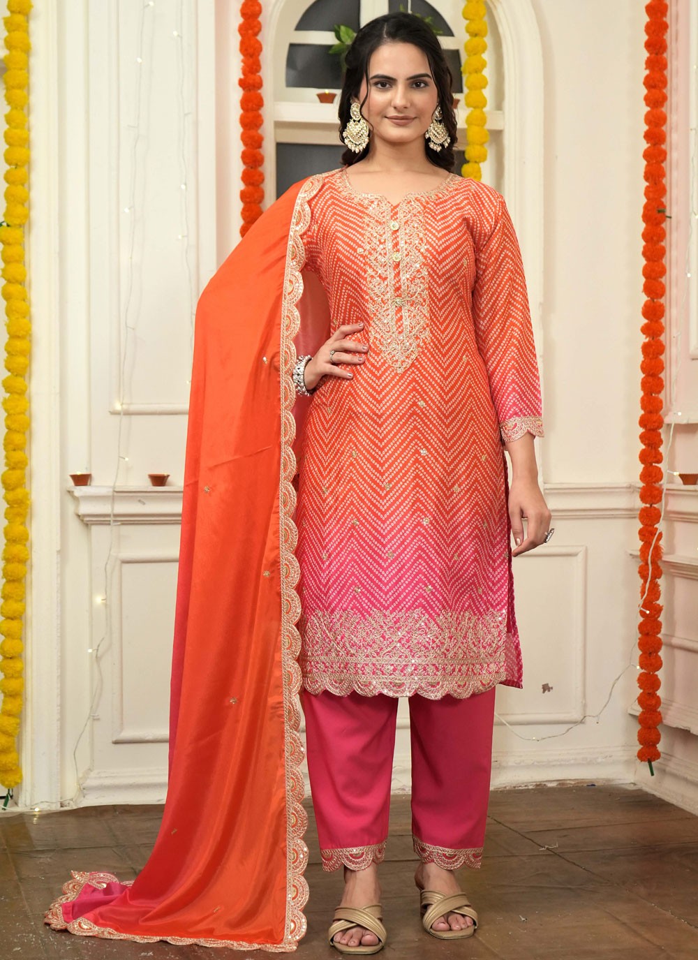 Chinon, Silk Salwar Suit - T4016