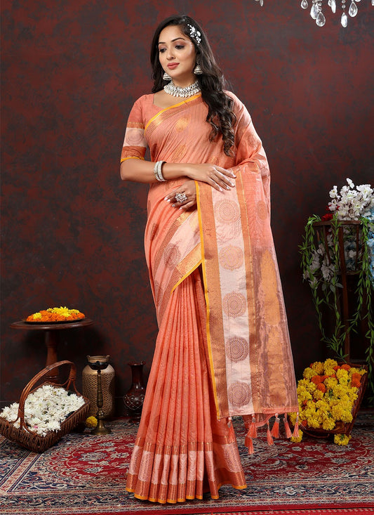 Trendy Weaving Zari Soft Cotton Saree - S4940