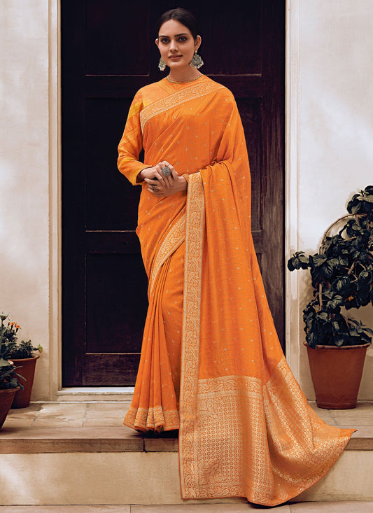 Classic Woven Viscose Saree - S4240