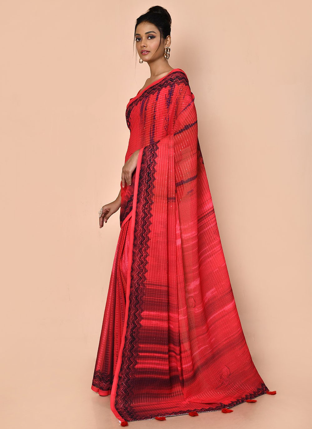 Trendy Printed Faux Georgette Saree - S2991